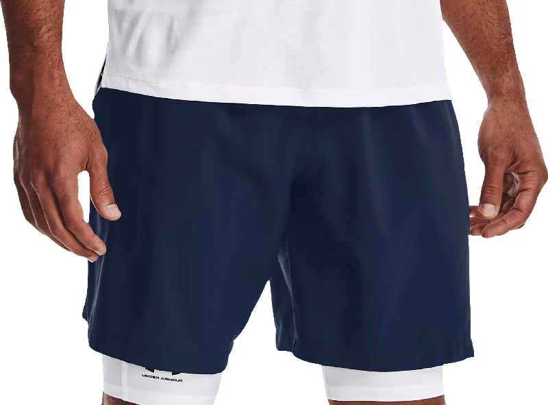 Hot Deal Under Armour Woven Graphic Mens Running Shorts - Blue