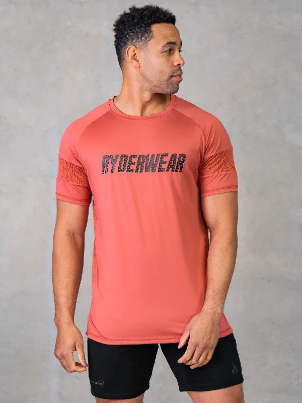 Year-End Sale Flex Mesh T-Shirt - Dusty Red