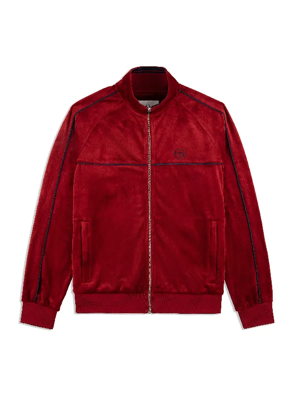 Bonus Savings Lioni Velour Track Jacket- Sun Dried Tomato