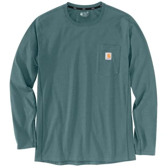 Deal Zone Men's Force Relaxed Fit Midweight Long-Sleeve Pocket T-Shirt