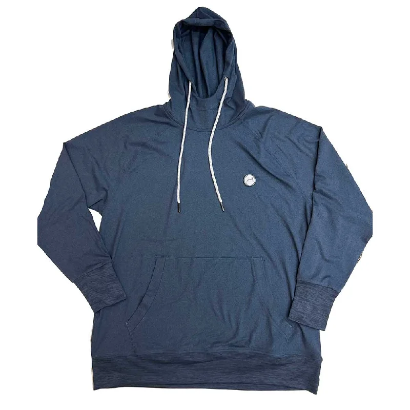 Price Drop Alert Men's Performance Tech Hoodie - Heather Navy/Dark Gray Embroidered Gazelle Patch