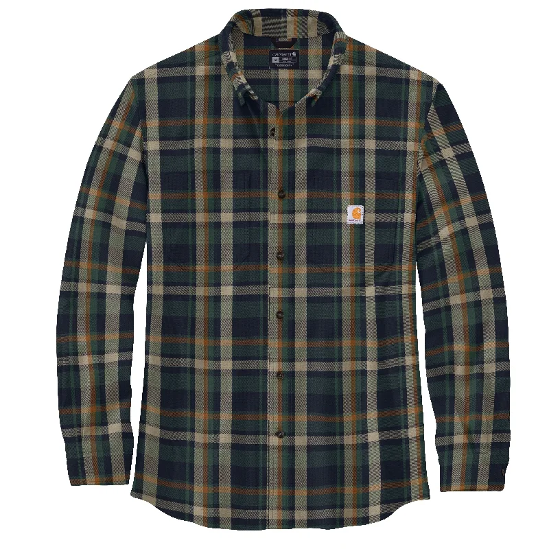 Deep Discounts Relaxed Fit  Midweight Flannel Long-Sleeve Plaid Shirt
