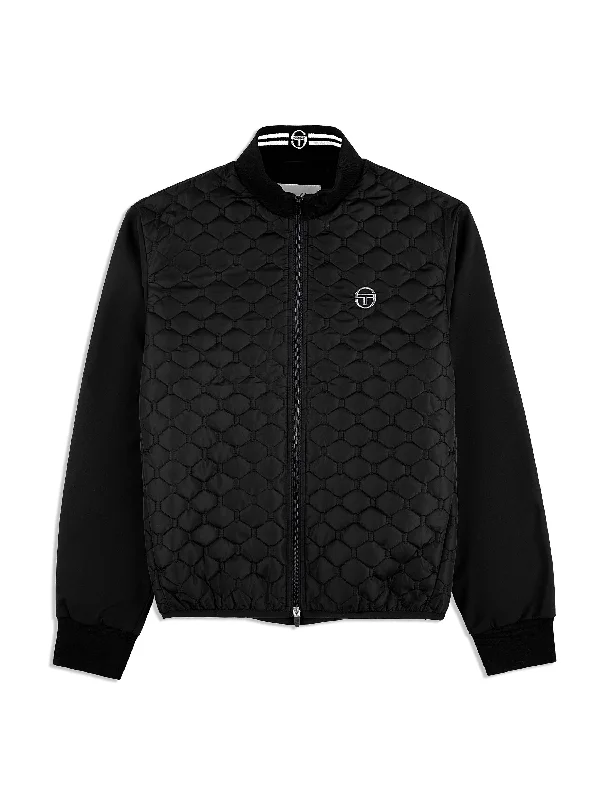 Savings Spectacular Sapri Quilted Track Jacket- Black Beauty