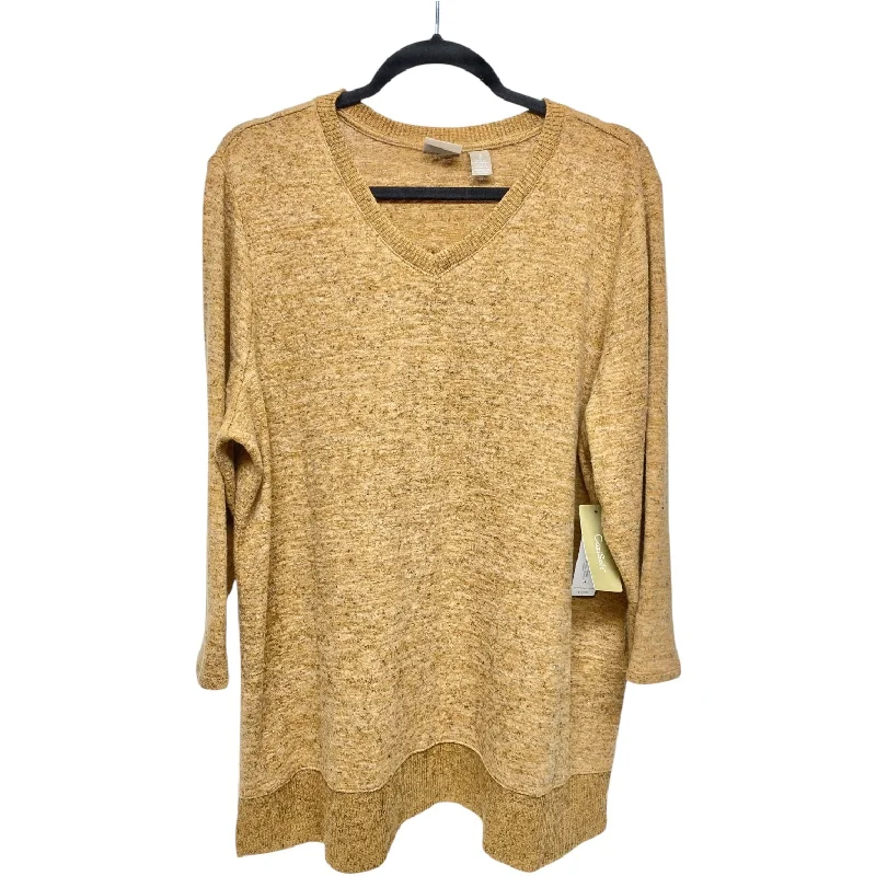 Markdown Madness Sweater By Chicos In Gold, Size: Xl