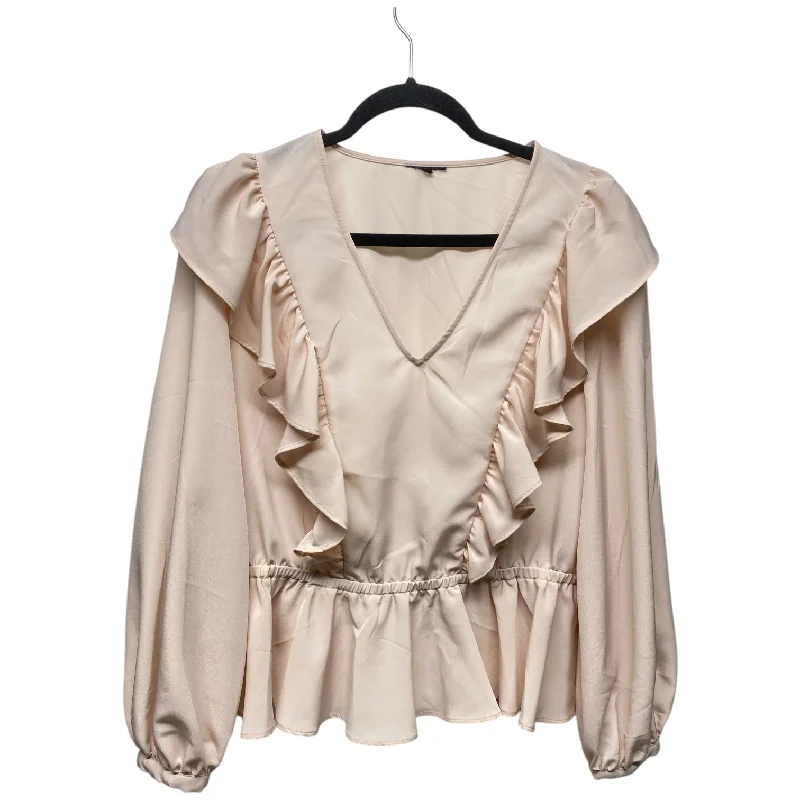 Savings Galore Top Long Sleeve By Who What Wear In Pink, Size: M